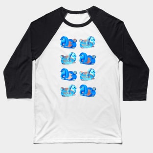 Luv Bunnies Galore - Navy, Teal and Rose Gold Baseball T-Shirt